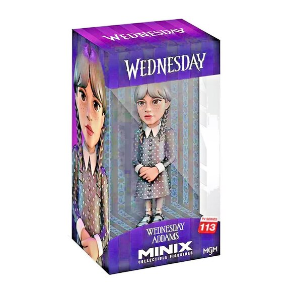 NIB WEDNESDAY Addams Family Vinyl Minix Collectable Figurine TV Series 113 - Picture 5 of 13